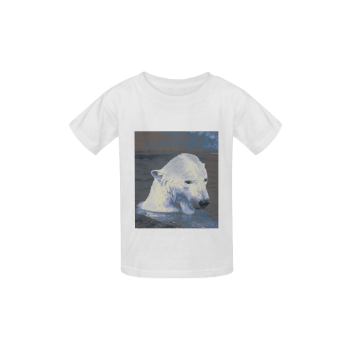 Swimming polar Baer Kid's  Classic T-shirt (Model T22)