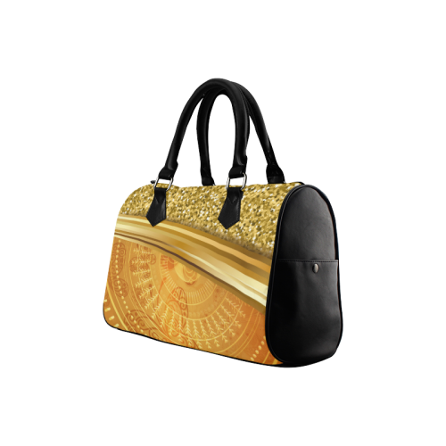 Golden Butterfly Boston Handbag (Model 1621)