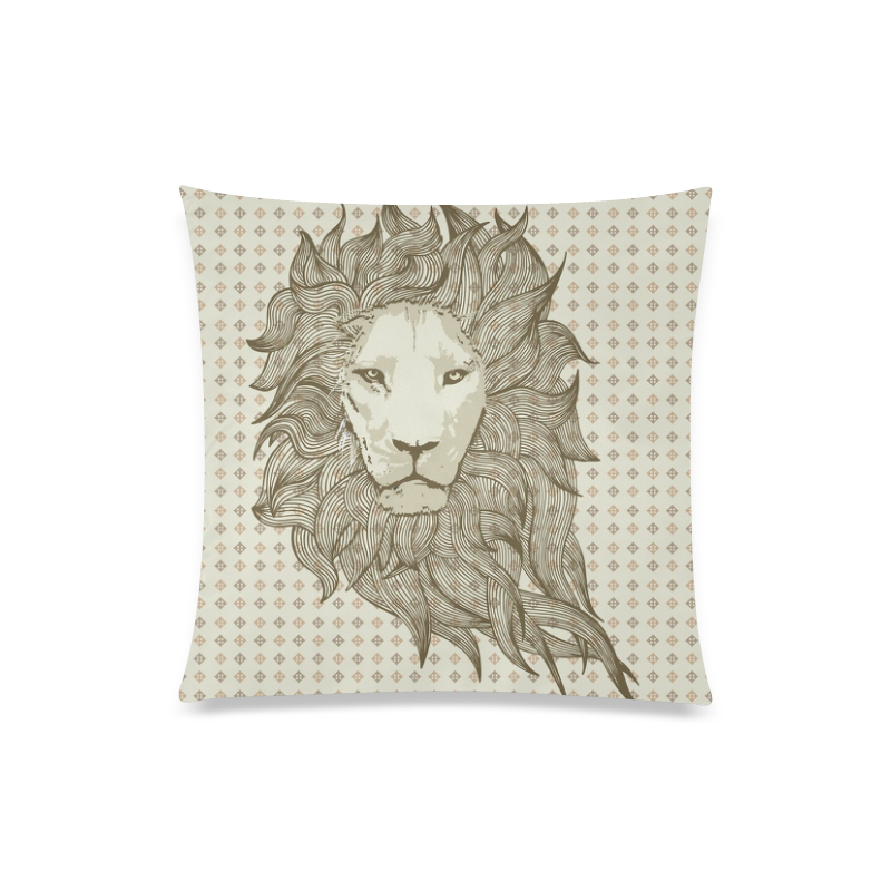 Lion Custom Zippered Pillow Case 20"x20"(One Side)