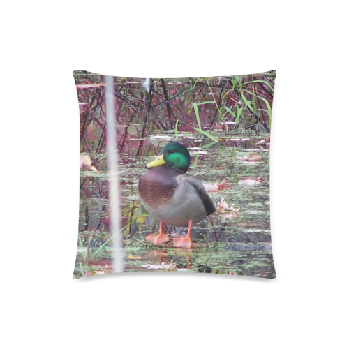 Mallard Drake Custom Zippered Pillow Case 18"x18" (one side)