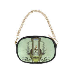 Clef on a decorative Button Chain Purse (Model 1626)