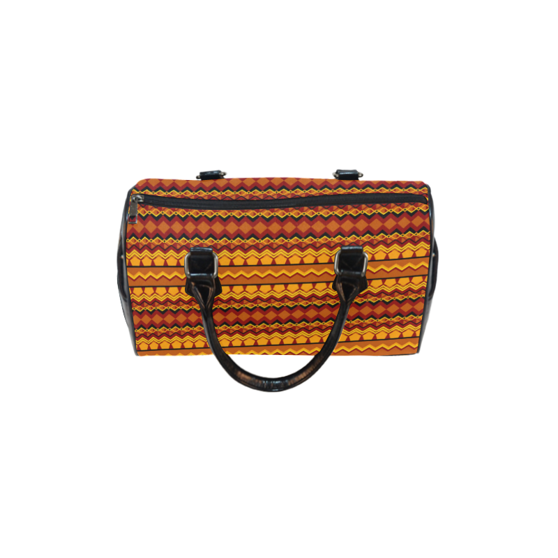 Gold Tribal Pattern Boston Handbag (Model 1621)