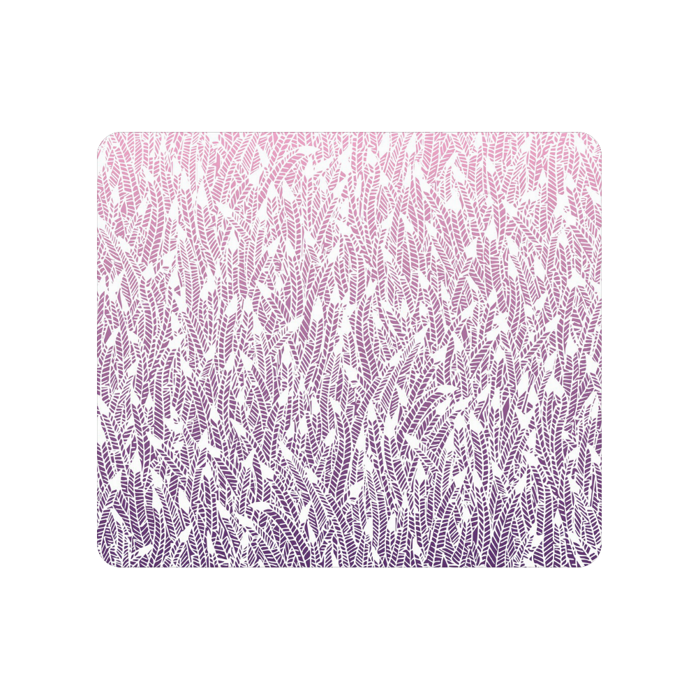 pink purple ombre feather pattern white Men's Clutch Purse （Model 1638）