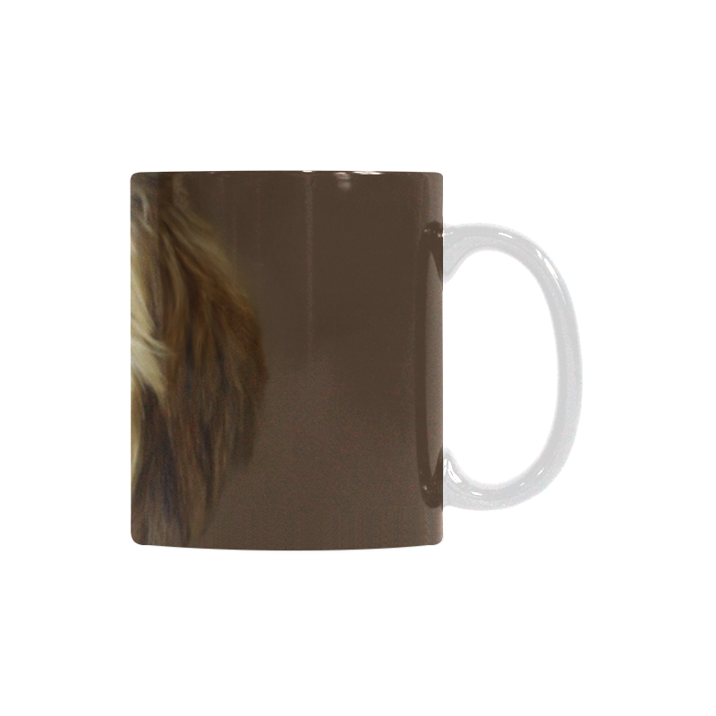 A magnificent painting Lion portrait White Mug(11OZ)