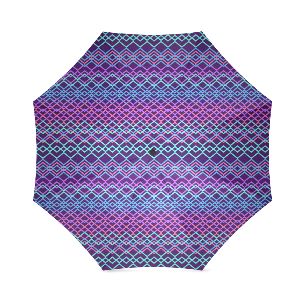 Purple Pattern Foldable Umbrella (Model U01)
