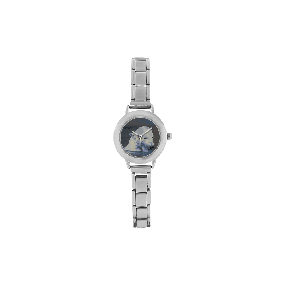 Swimming polar Baer Women's Italian Charm Watch(Model 107)