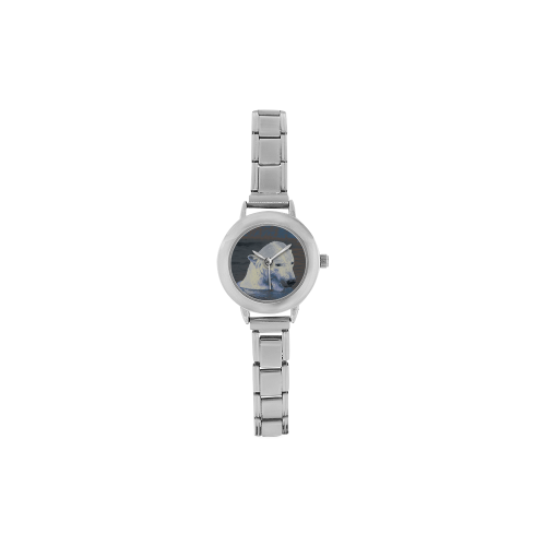 Swimming polar Baer Women's Italian Charm Watch(Model 107)