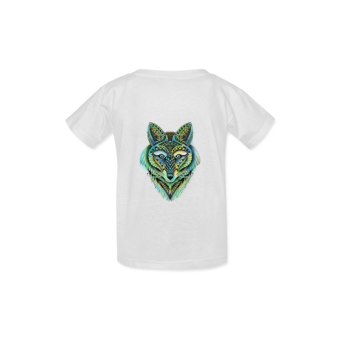 water color ornate foxy wolf head ornate drawing Kid's  Classic T-shirt (Model T22)