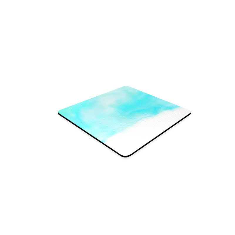 blue - turquoise bright watercolor abstract Square Coaster