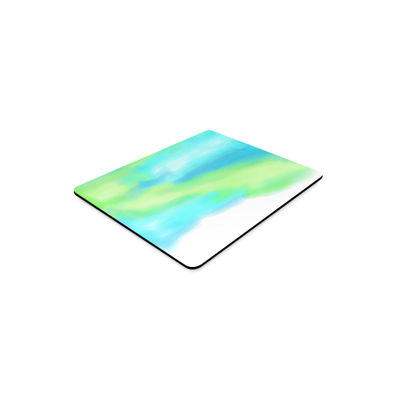blue green water color abstract art Rectangle Mousepad