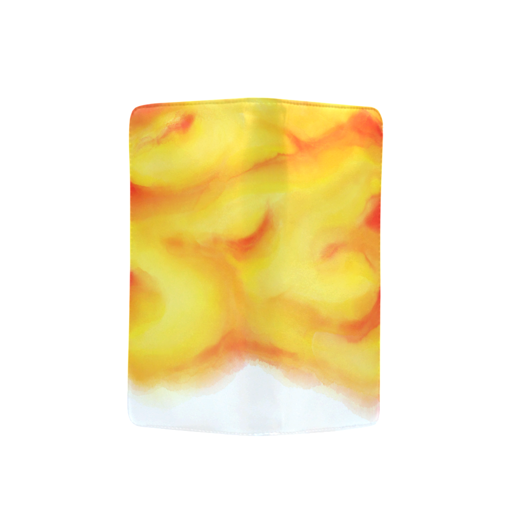 yellow orange red water color abstract art Men's Clutch Purse （Model 1638）