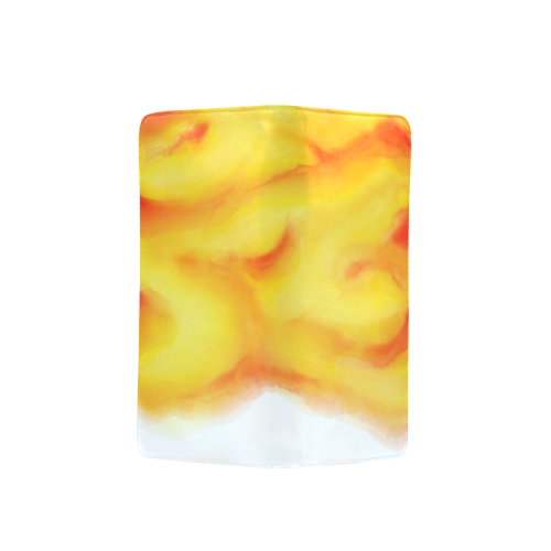 yellow orange red water color abstract art Men's Clutch Purse （Model 1638）