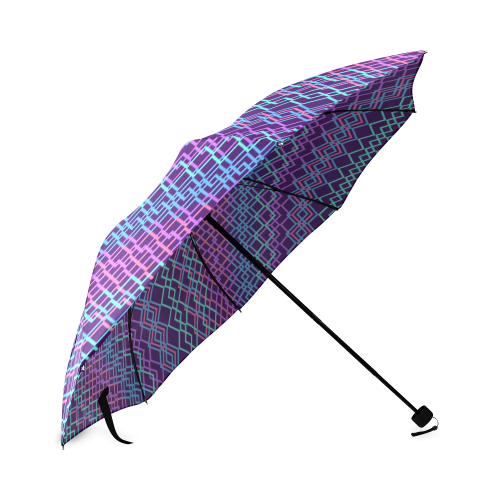 Purple Pattern Foldable Umbrella (Model U01)