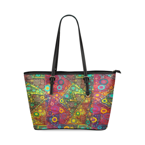 Bubble Party Leather Tote Bag/Small (Model 1640)