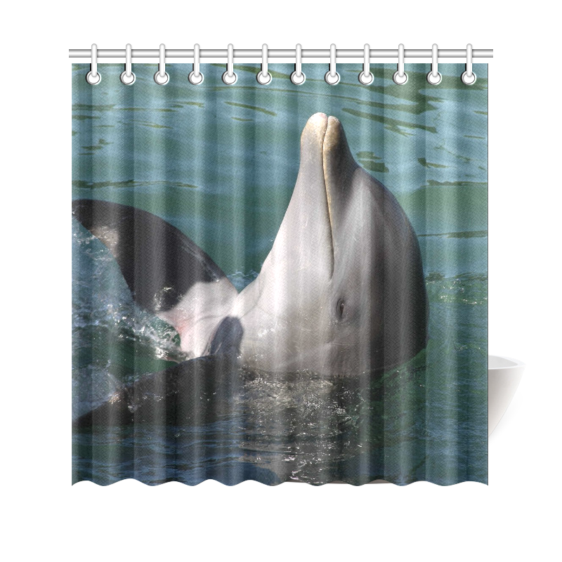Dolphin20151015 Shower Curtain 69"x70"