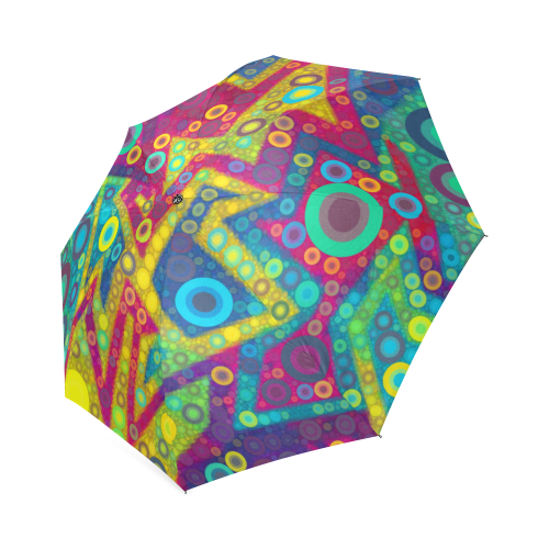 Psychedelic Bubbles Foldable Umbrella (Model U01)