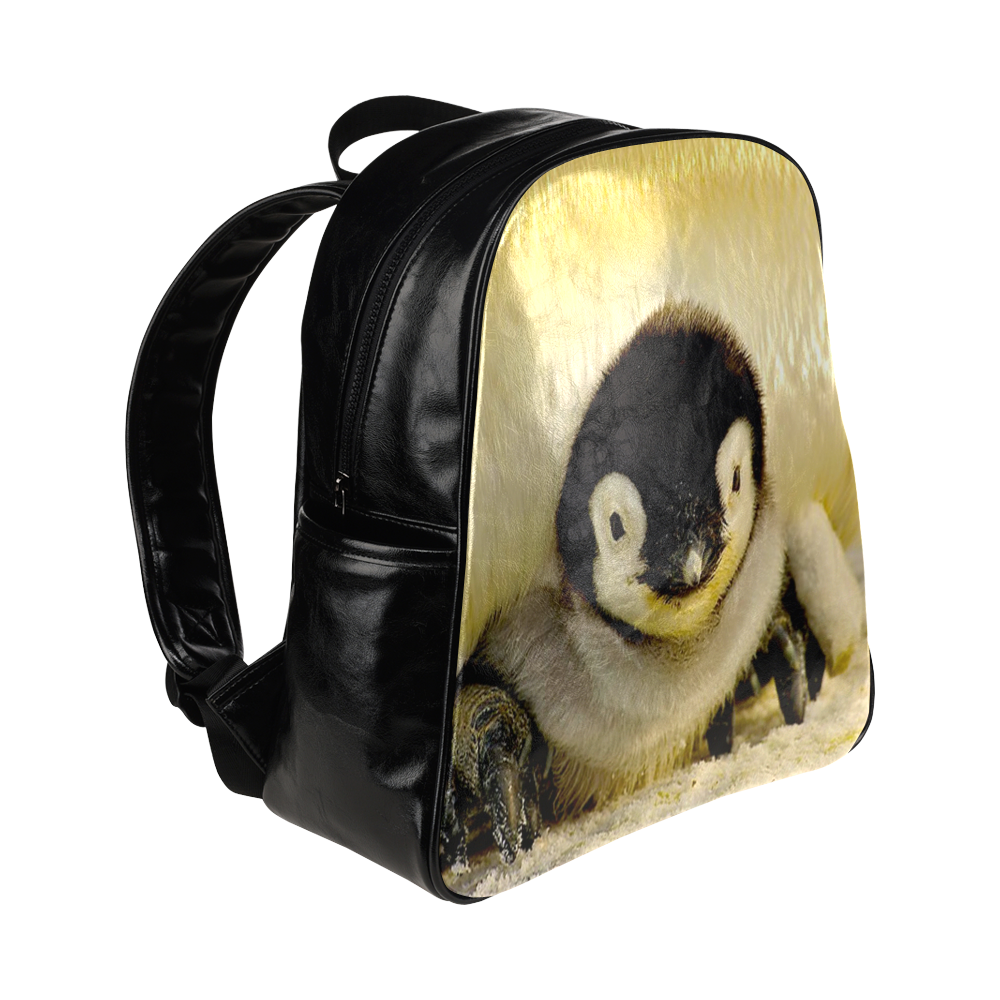 baby penguin Multi-Pockets Backpack (Model 1636)