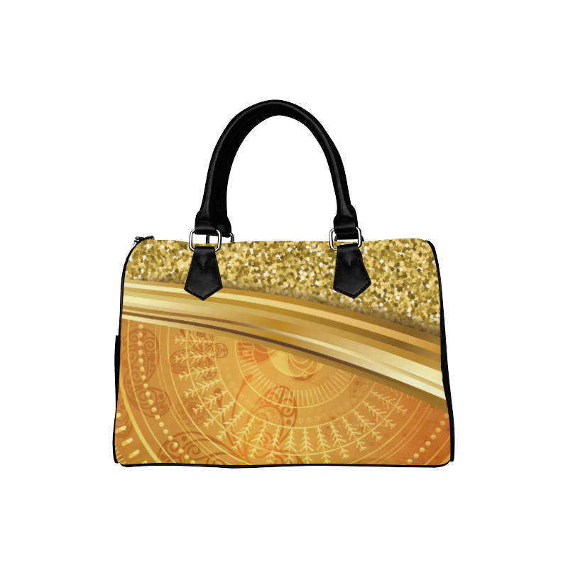 Golden Butterfly Boston Handbag (Model 1621)