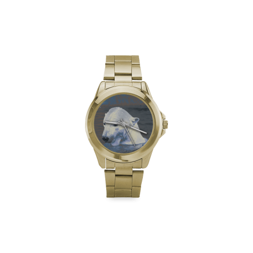Swimming polar Baer Custom Gilt Watch(Model 101)
