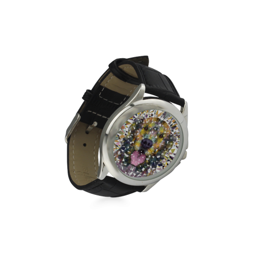 rainbow dog Women's Classic Leather Strap Watch(Model 203)