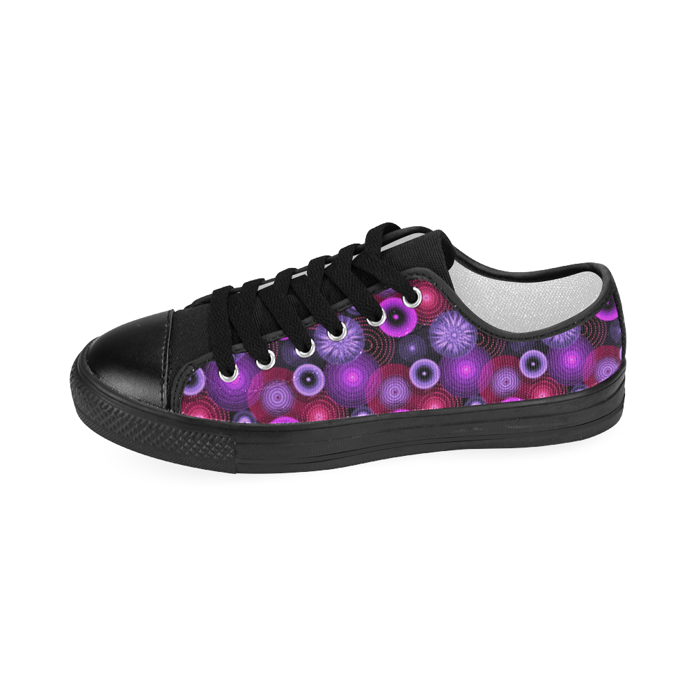 Party At Midnight Women's Classic Canvas Shoes (Model 018)