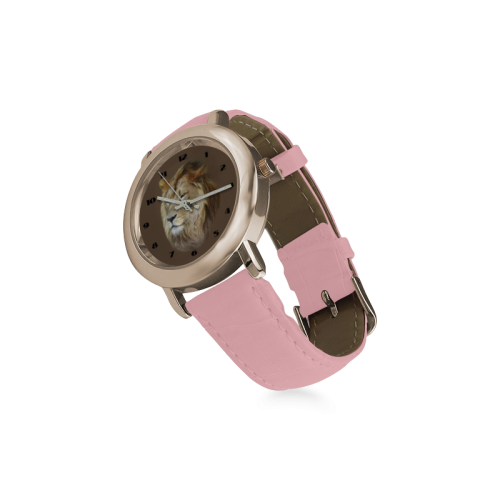 Clock schwarz Women's Rose Gold Leather Strap Watch(Model 201)