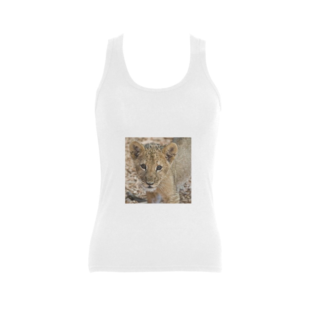 BABY lion Women's Shoulder-Free Tank Top (Model T35)