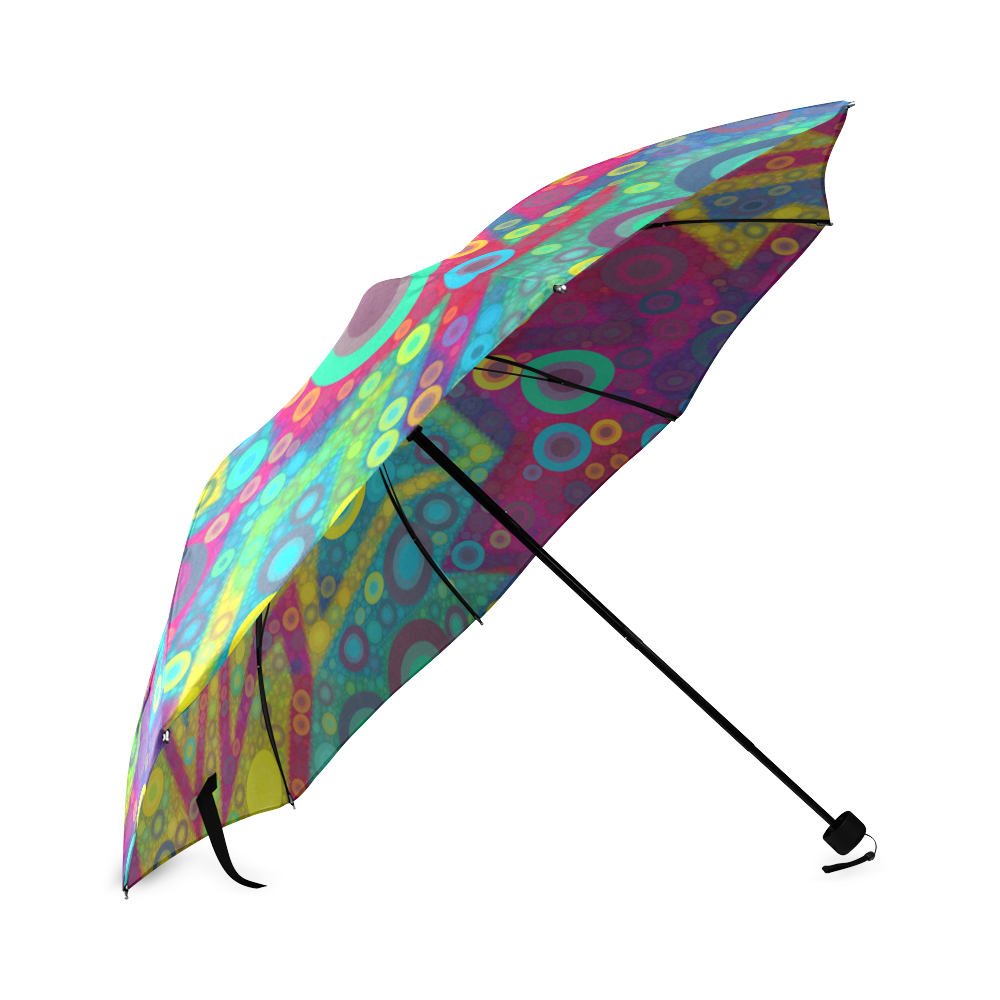Psychedelic Bubbles Foldable Umbrella (Model U01)