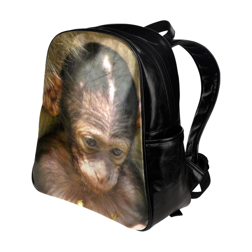 sweet baby monkey Multi-Pockets Backpack (Model 1636)