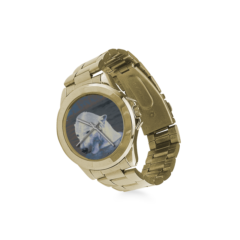 Swimming polar Baer Custom Gilt Watch(Model 101)