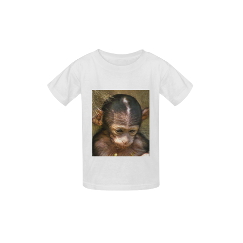 sweet baby monkey Kid's  Classic T-shirt (Model T22)