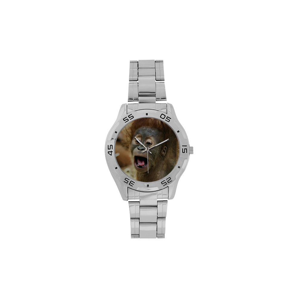 lovely Orang Baby Men's Stainless Steel Analog Watch(Model 108)