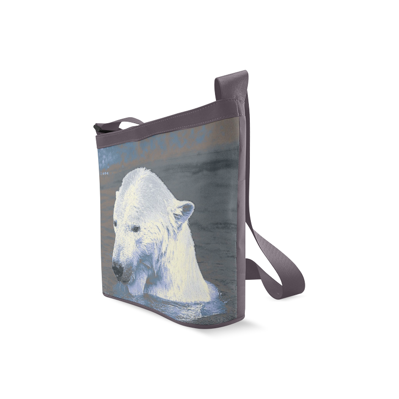 Swimming polar Baer Crossbody Bags (Model 1613)