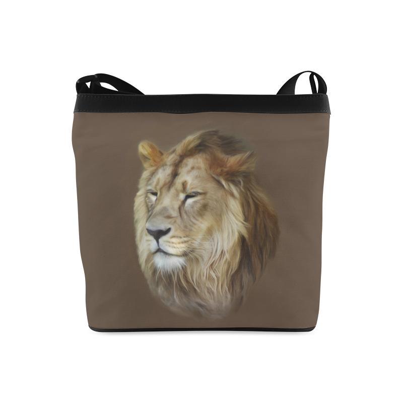 A magnificent painting Lion portrait Crossbody Bags (Model 1613)