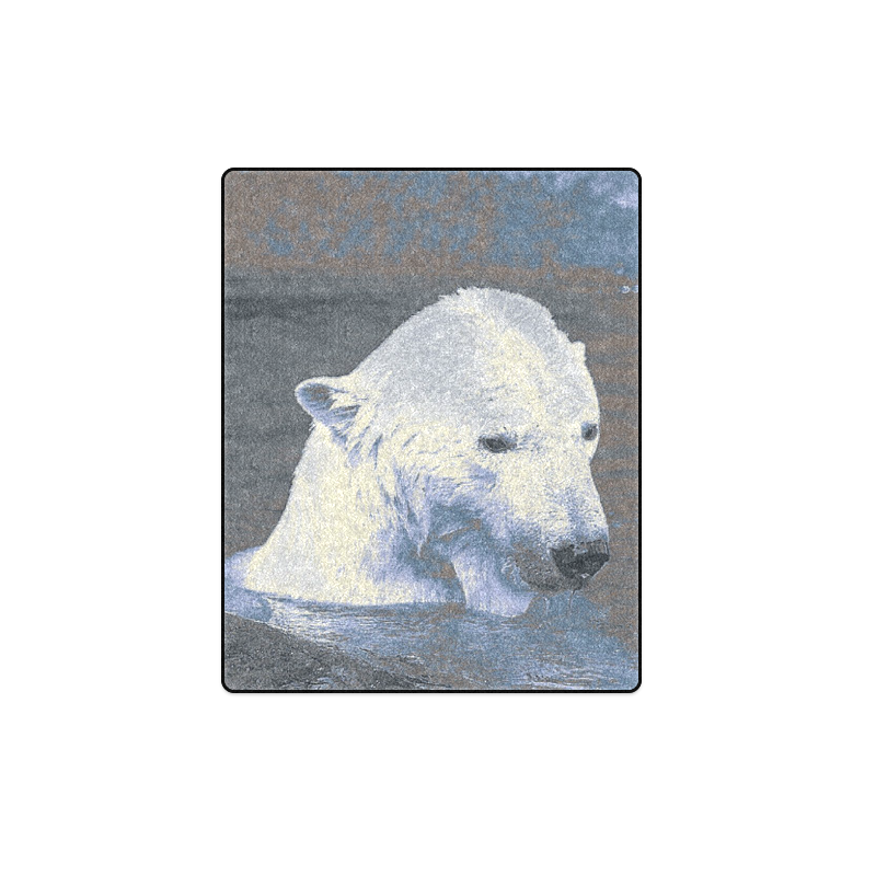 Swimming polar Baer Blanket 40"x50"