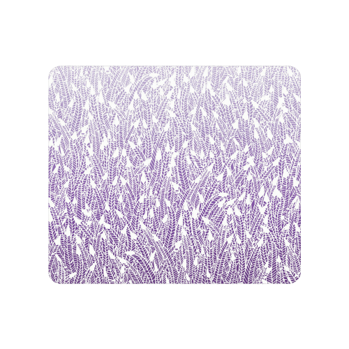 purple ombre feathers pattern white Men's Clutch Purse （Model 1638）