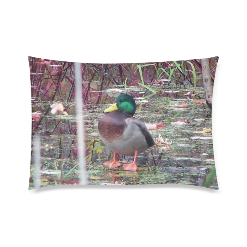 Mallard Drake Custom Zippered Pillow Case 20"x30" (one side)