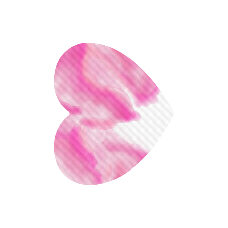pink watercolor abstract art Heart-shaped Mousepad