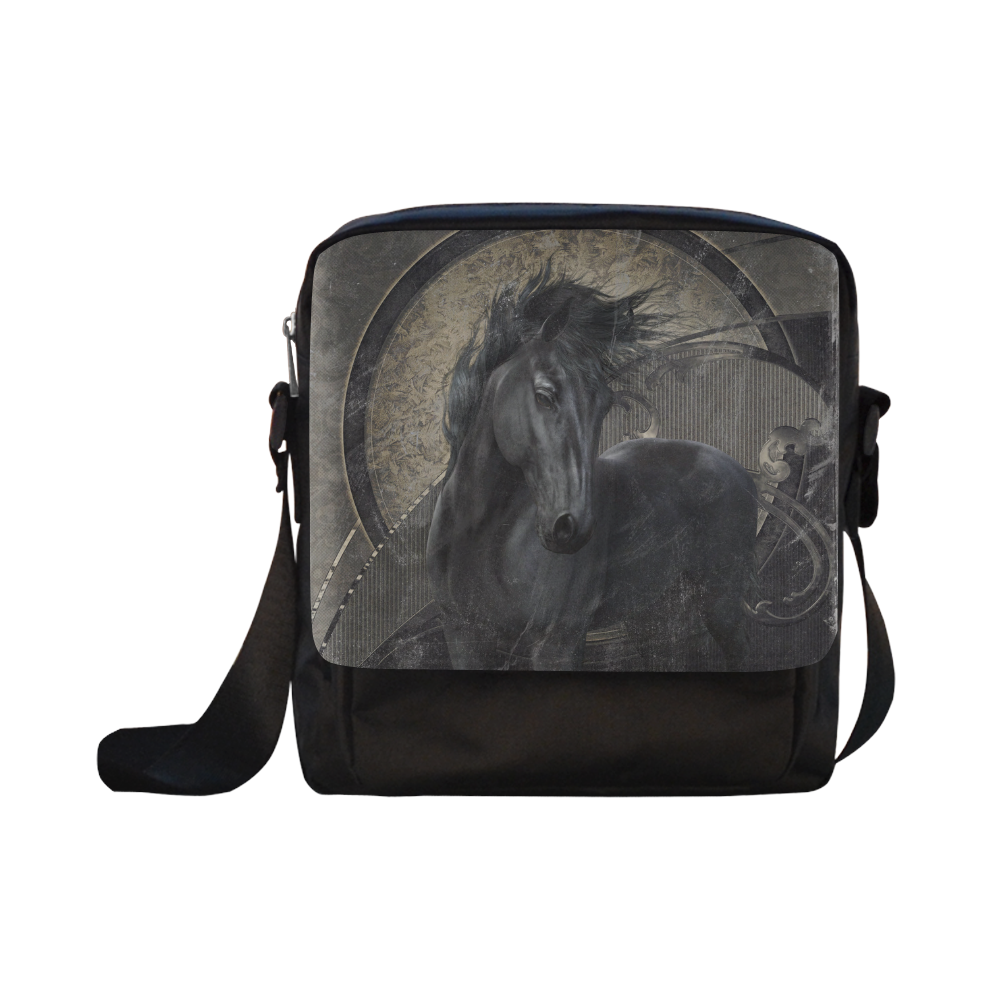 Gothic Friesian Horse Crossbody Nylon Bags (Model 1633)