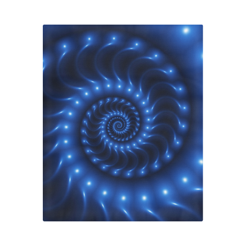 Glossy Blue Spiral Duvet Cover 86"x70" ( All-over-print)