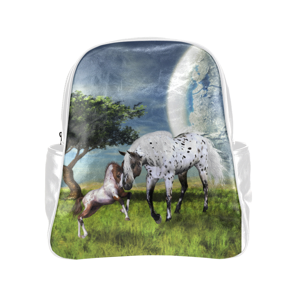 Horses Love Forever Multi-Pockets Backpack (Model 1636)