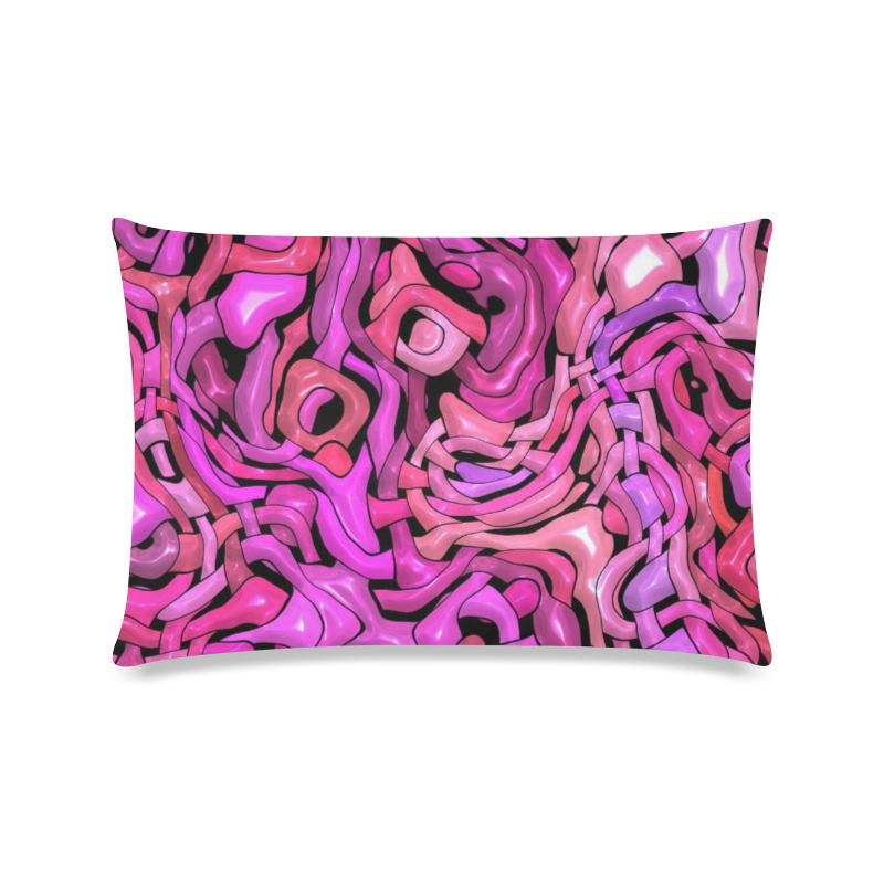intricate emotions,hot pink Custom Zippered Pillow Case 16"x24"(Twin Sides)