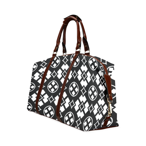black and white Pattern 3416 Classic Travel Bag (Model 1643)