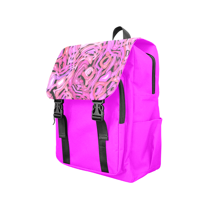 intricate emotions,hot pink Casual Shoulders Backpack (Model 1623)