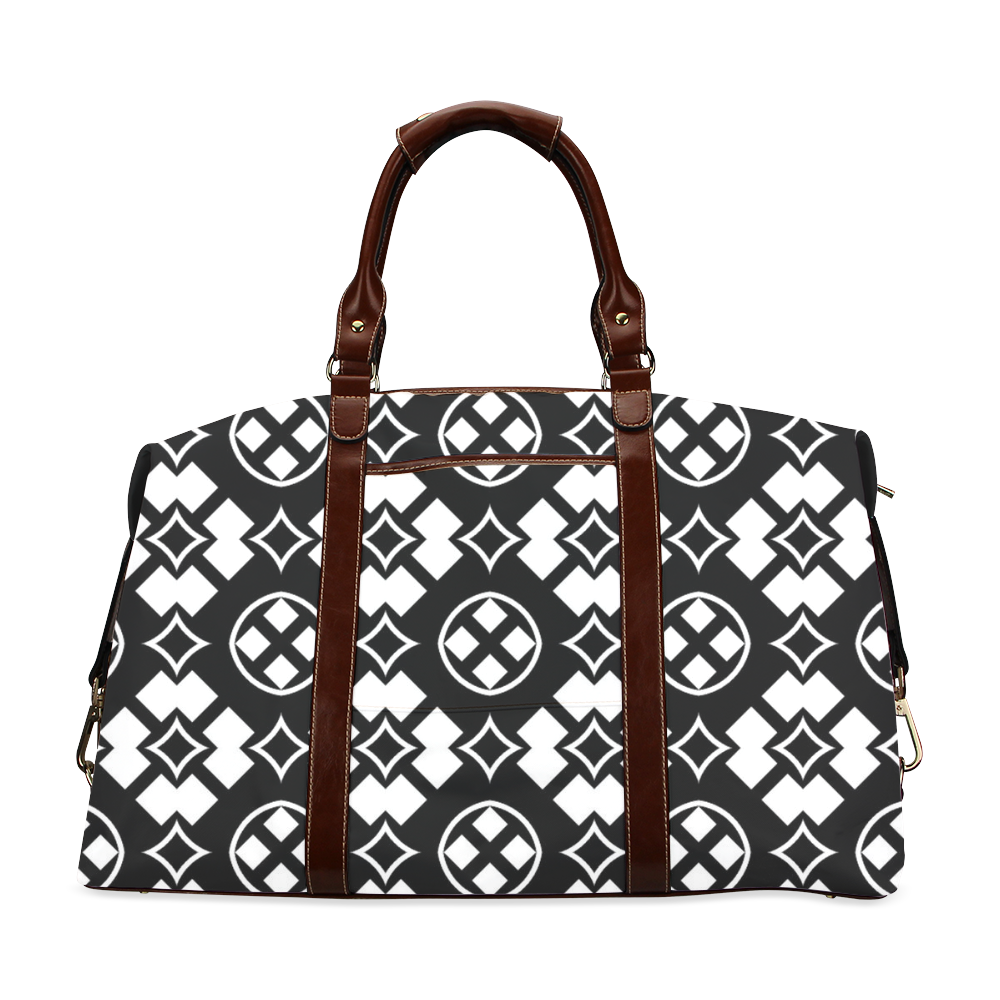 black and white Pattern 3416 Classic Travel Bag (Model 1643)