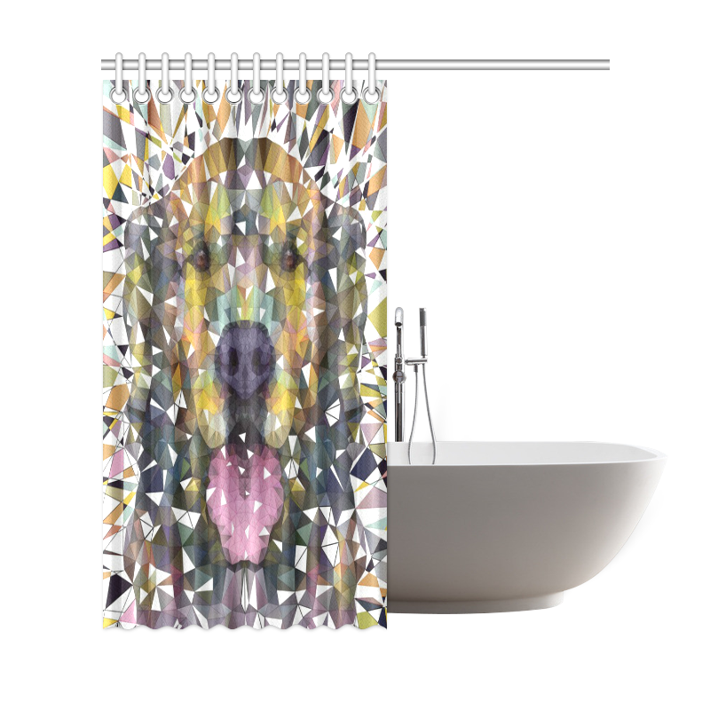 rainbow dog Shower Curtain 69"x72"