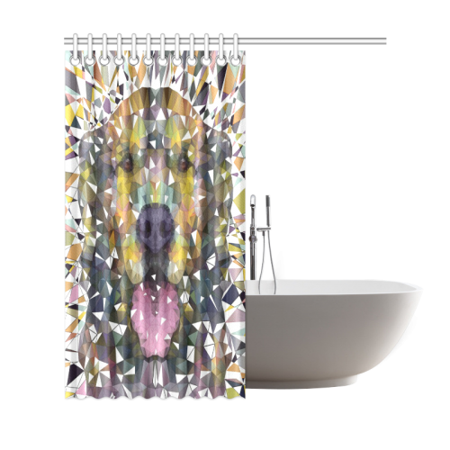 rainbow dog Shower Curtain 69"x72"