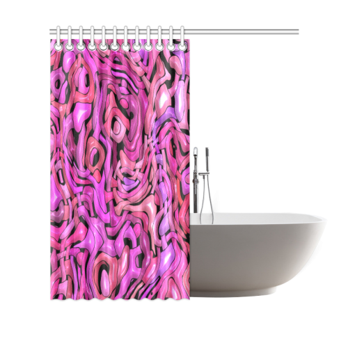 intricate emotions,hot pink Shower Curtain 69"x70"