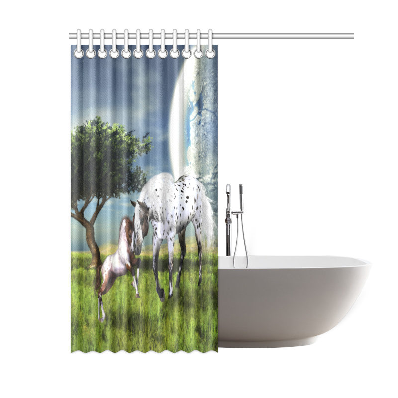 Horses Love Forever Shower Curtain 60"x72"