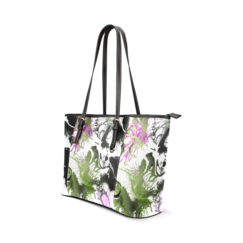 abstract fun Leather Tote Bag/Large (Model 1640)